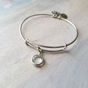 Alex and Ani Clear Crystal Charm Bangle